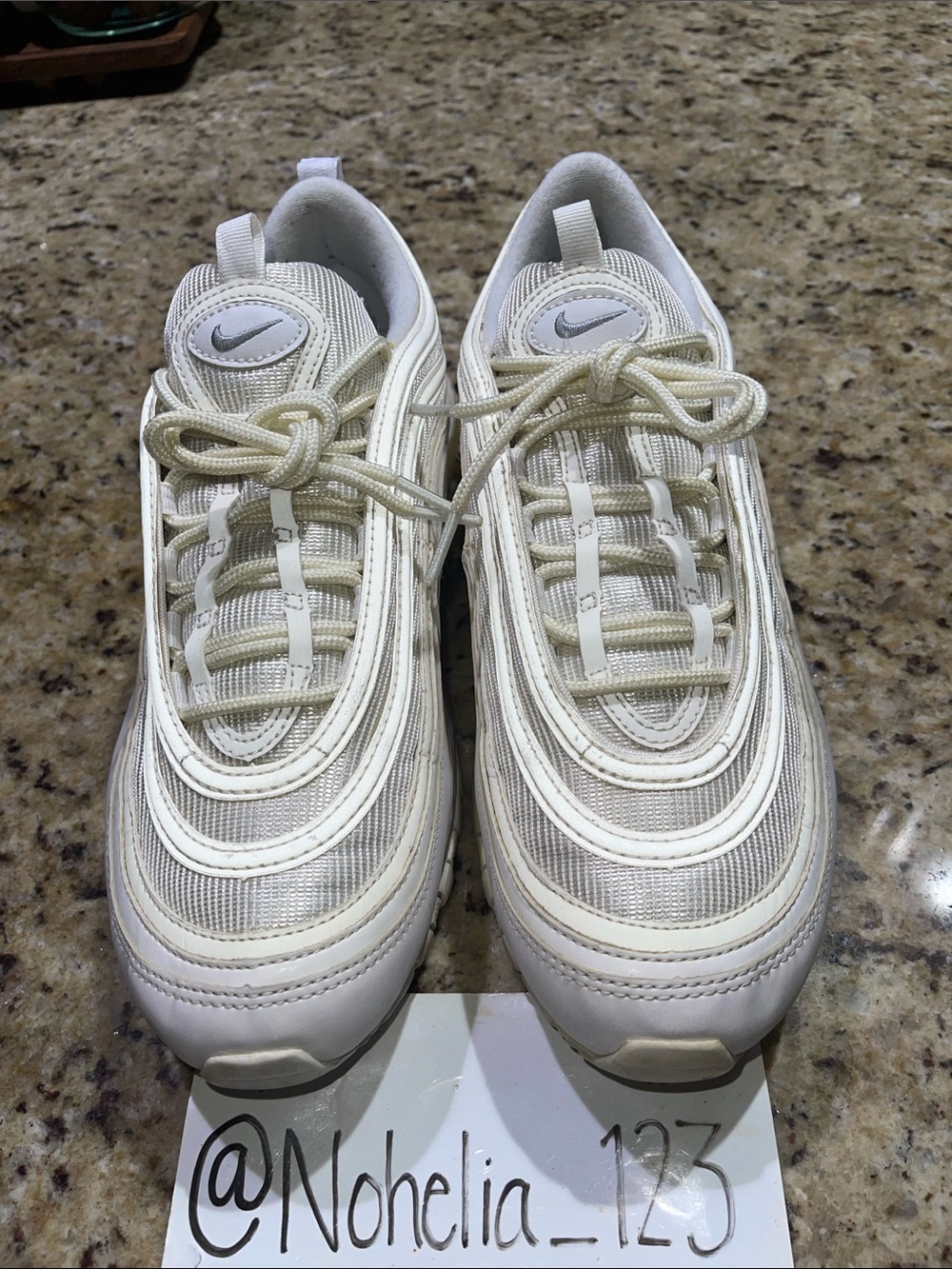 Nike Air Max 97 Sneakers in Cream/Off-White